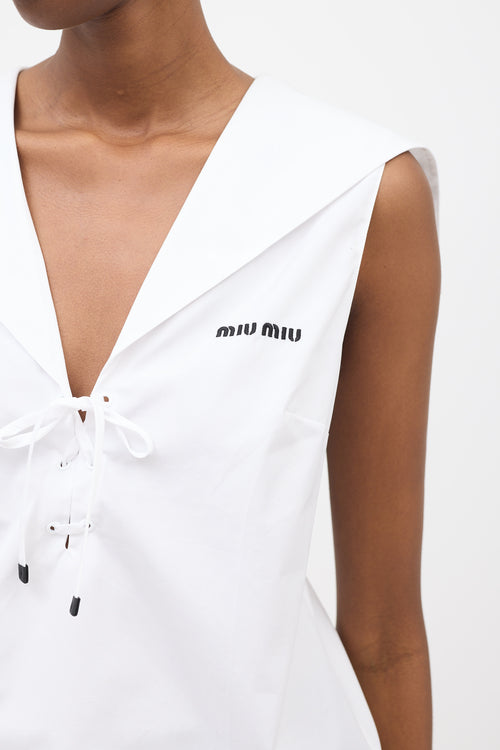 Miu Miu Poplin Sailor Top