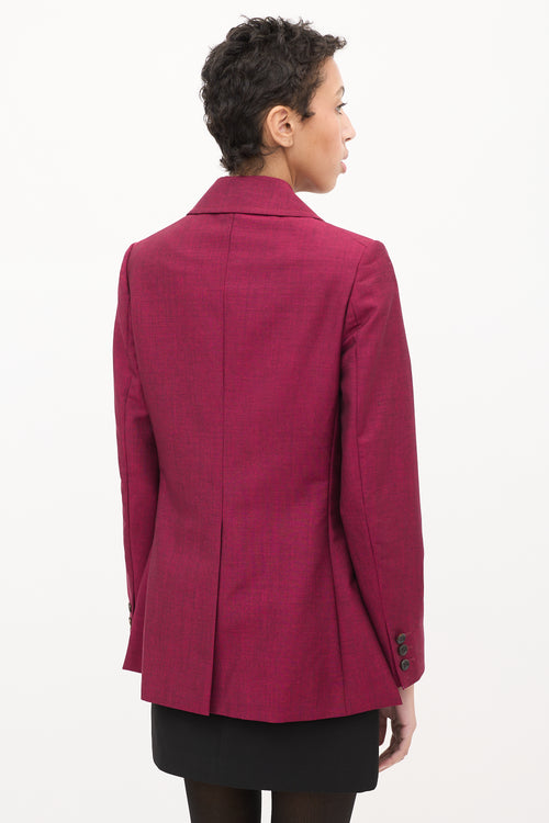 Miu Miu Purple Mohair & Wool Point Collar Blazer