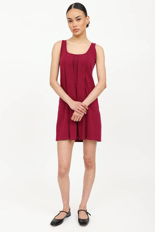 Miu Miu Pleated Sleeveless Dress