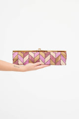Miu Miu Suede Chevron Clutch