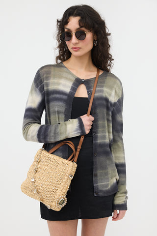 Miu Miu Raffia & Crystal Bag