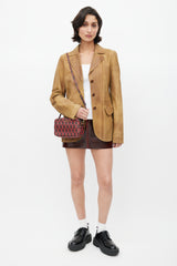 Miu Miu Red & Black Madras Camera Bag