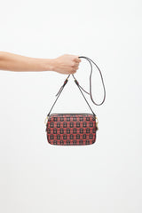 Miu Miu Red & Black Madras Camera Bag