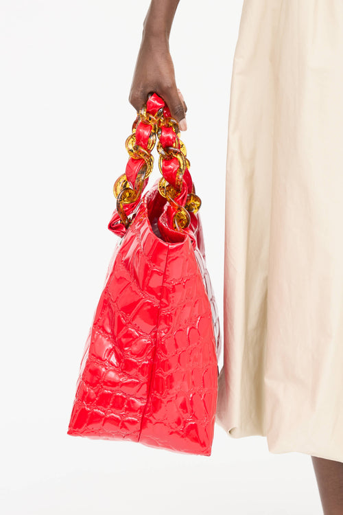 Miu Miu Patent Leather Tote Bag