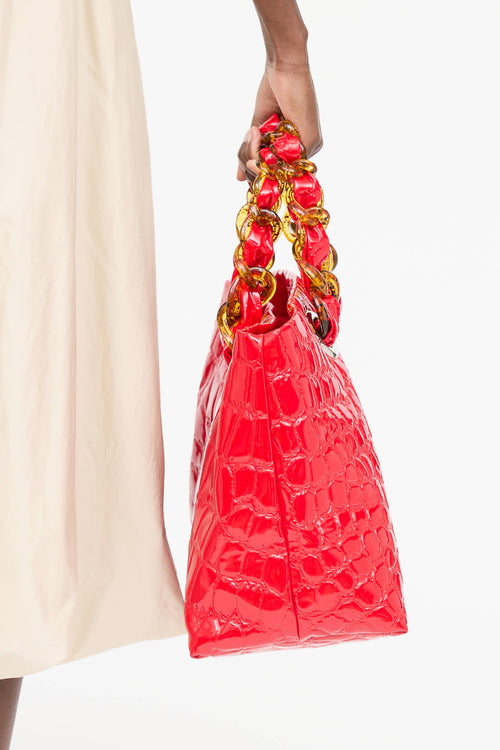 Miu Miu Patent Leather Tote Bag