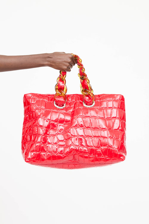 Miu Miu Patent Leather Tote Bag