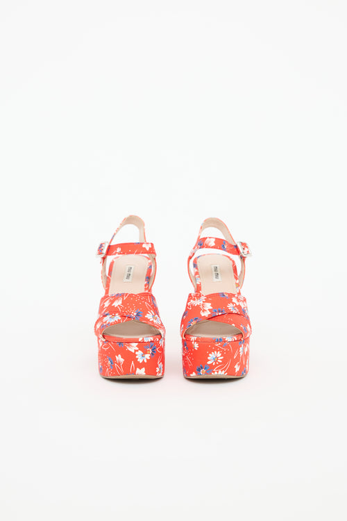 Floral Platform Sandal