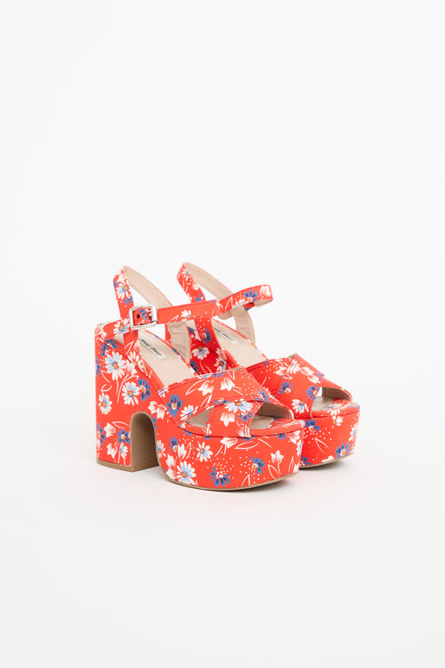 Floral Platform Sandal