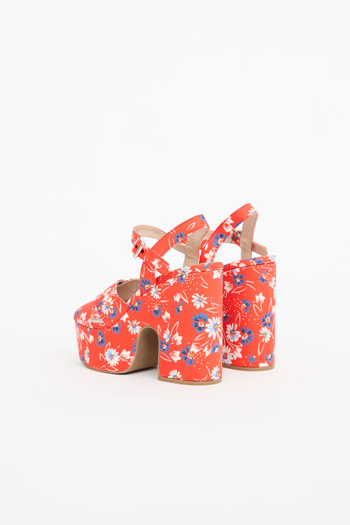 Floral Platform Sandal