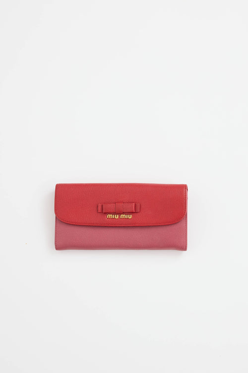 Miu Miu Bow Long Wallet