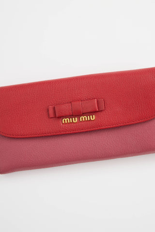 Miu Miu Bow Long Wallet