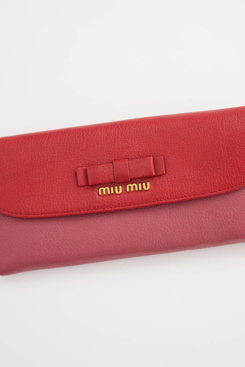 Miu Miu Bow Long Wallet