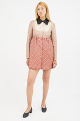 Miu Miu Red & Multicolour Metallic Brocade Jacket