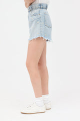 Miu Miu Rose Embroidered Denim Shorts