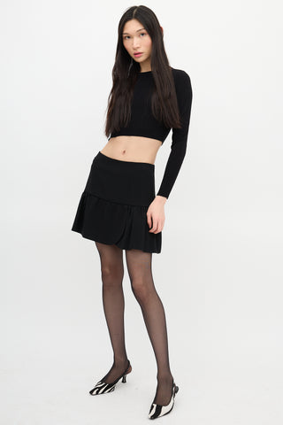 Miu Miu Ruffle Mini Skirt