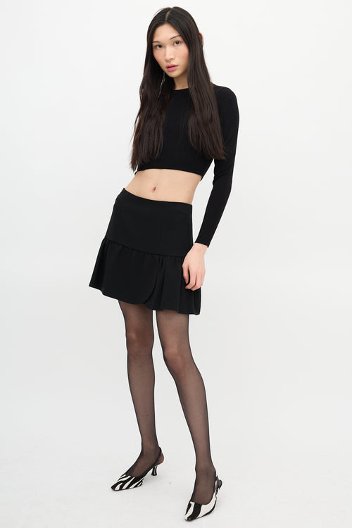 Miu Miu Ruffle Mini Skirt