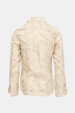 Miu Miu SS 2002 Silk Paisley Shirt