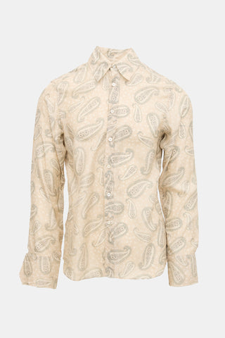 Miu Miu SS 2002 Silk Paisley Shirt
