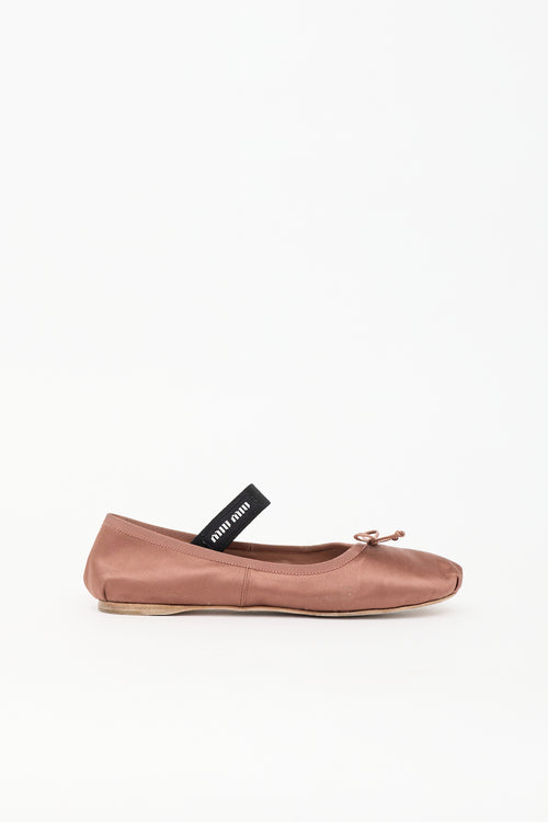 Miu Miu Satin Ballet Flat