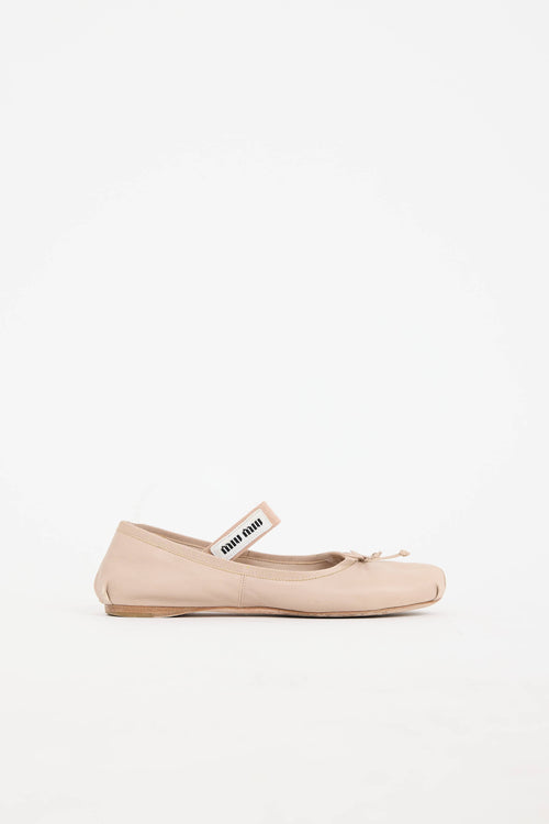 Miu Miu Bow Mary Jane Flat