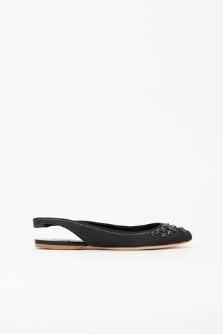 Miu Miu Satin Slingback Flat