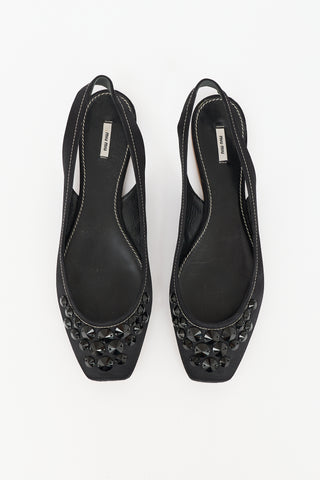 Miu Miu Satin Slingback Flat