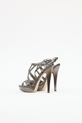 Miu Miu Metallic Embossed Heel