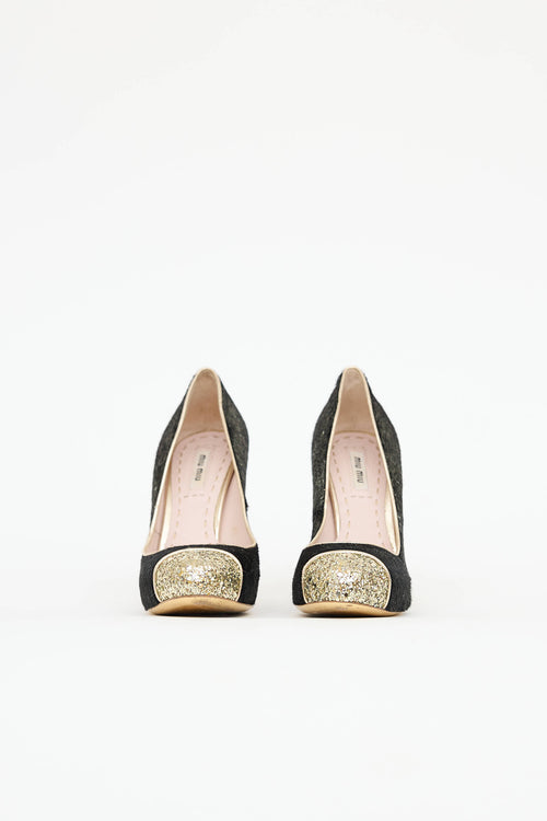 Miu Miu Glitter Pump