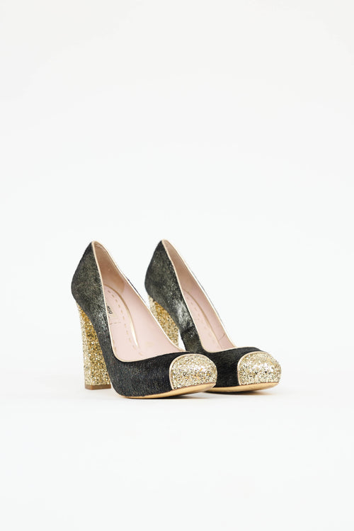 Miu Miu Glitter Pump
