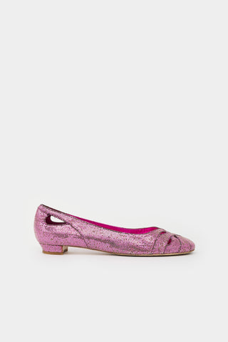 Miu Miu Sparkle Cut Out Flat
