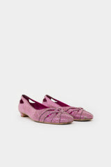 Miu Miu Sparkle Cut Out Flat