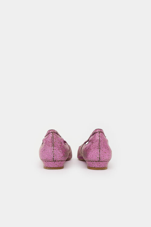 Miu Miu Sparkle Cut Out Flat