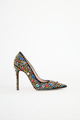 Miu Miu Suede Embellished Pump
