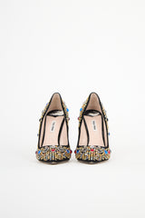 Miu Miu Suede Embellished Pump