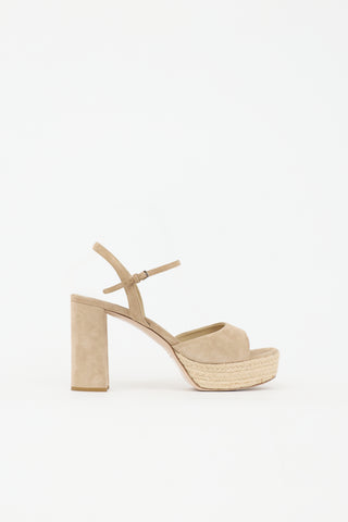 Miu Miu Suede Platform Sandal