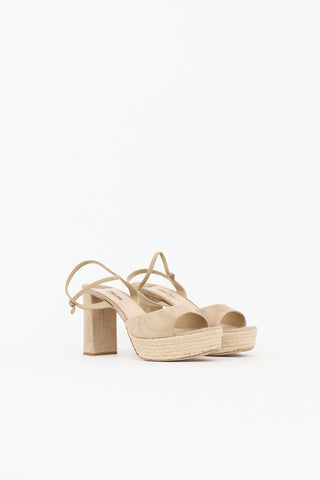 Miu Miu Suede Platform Sandal