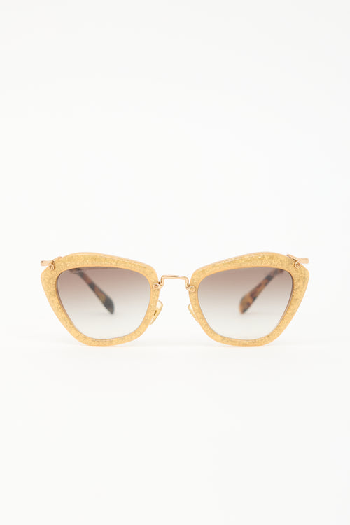 Miu Miu SMU10N Glitter Geometric Sunglasses