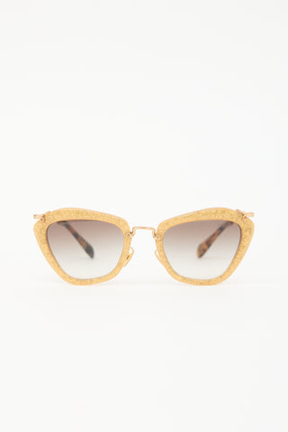 Miu Miu SMU10N Glitter Geometric Sunglasses