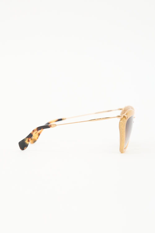 Miu Miu SMU10N Glitter Geometric Sunglasses