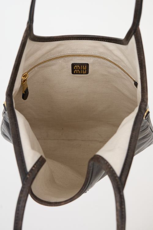 Miu Miu Distressed Leather Ivy Bag