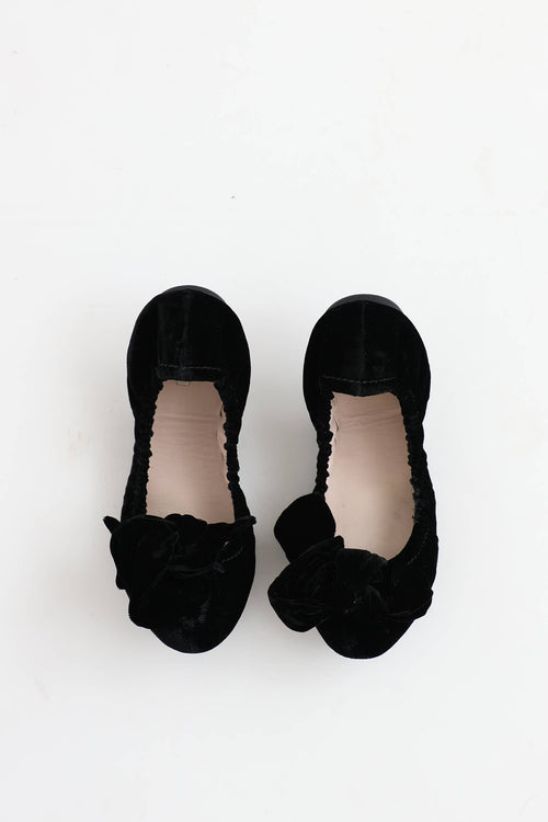 Miu Miu Velvet Scrunch Flat