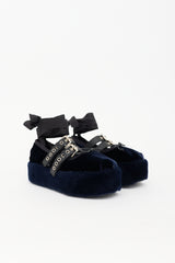 Miu Miu Velvet Platform Ballet Flat