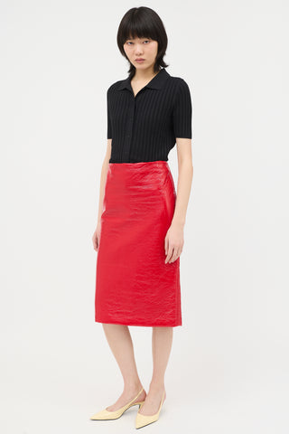 Miu Miu Vinyl Pencil Skirt