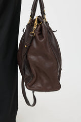 Miu Miu Vitello Gathered Tote Bag