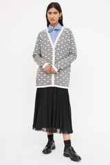 Miu Miu Graphic Knit Cardigan
