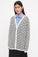 Miu Miu Graphic Knit Cardigan