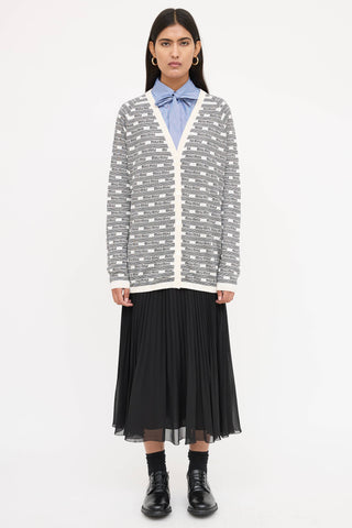 Miu Miu Graphic Knit Cardigan