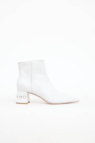 Miu Miu Crackle Jewel Ankle Boot