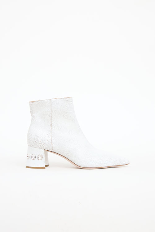 Miu Miu Crackle Jewel Ankle Boot