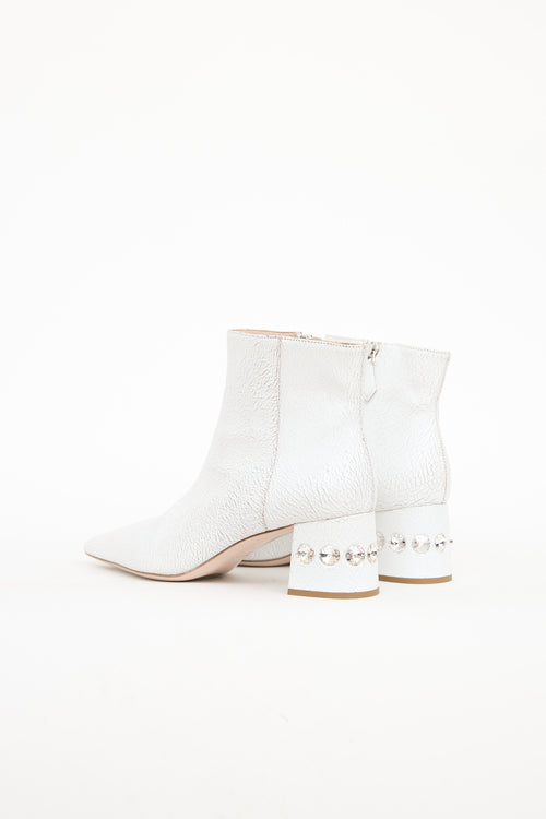 Miu Miu Crackle Jewel Ankle Boot